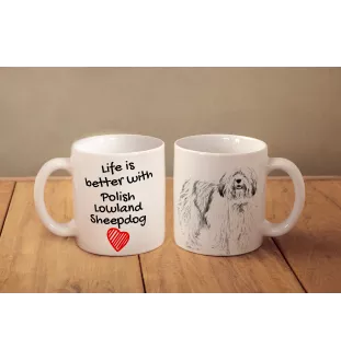 Berger polonais de plaine - tasse avec chien, tasse avec photo, cadeau personnalisé de la marque Art-Dog