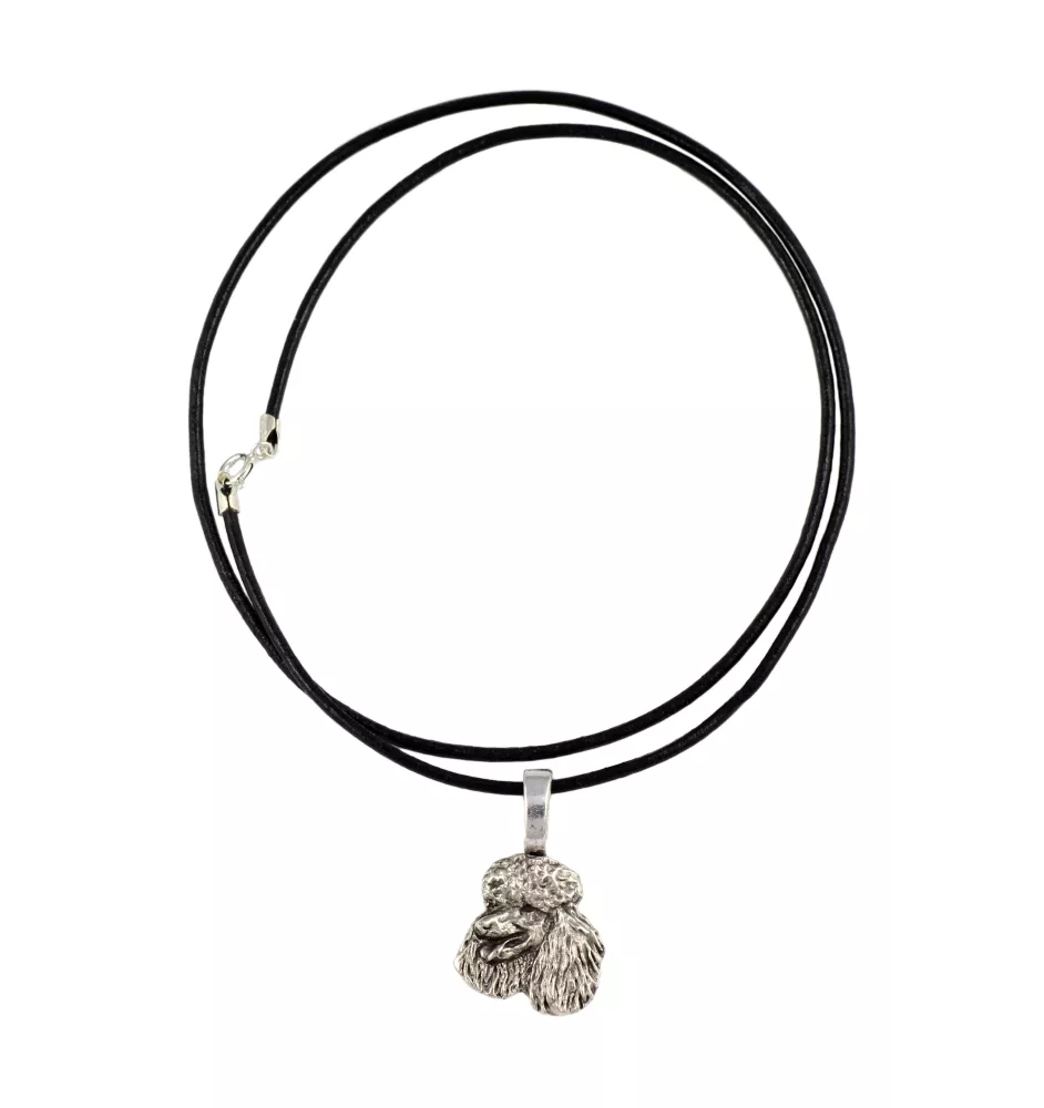Pudel - Hundehalsband, versilberter Anhänger für den Hundeliebhaber, dezenter Schmuck von Art-Dog