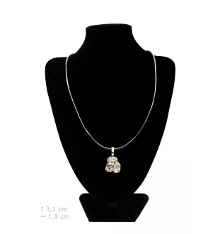 Pudel - Hundehalsband, versilberter Anhänger für den Hundeliebhaber, dezenter Schmuck von Art-Dog