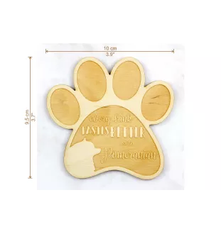 Pomeranian dog, Pom Dog, Dwarf Spitz - Mug coaster, engraved coaster with dog, gift for dog lover by Art-Dog brand