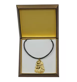 Pudel naszyjnik pozłocony w pudełku Art-Dog