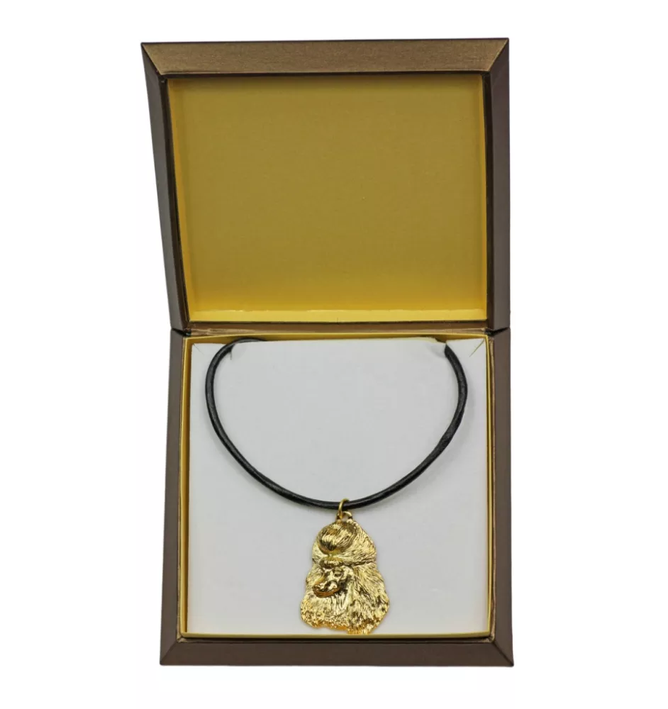 Pudel naszyjnik pozłocony w pudełku Art-Dog