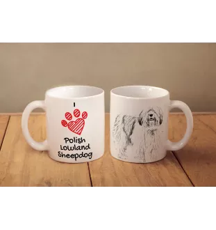 Berger polonais de plaine - tasse avec chien, une tasse adorable avec une illustration, un cadeau avec votre photo de la marque Art-Dog