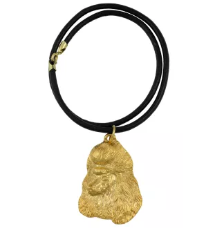 Pudel - Hundehalsband, vergoldeter Anhänger für Hundefans, einzigartiger Schmuck der Marke Art-Dog