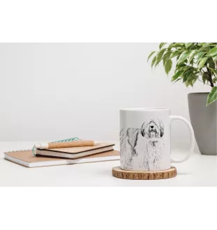 Polish Lowland Sheepdog, PON, Valee Sheepdog - cup with a dog, cheerful cup for a dog lover, personalized gift from the Art-Dog brand