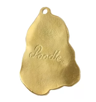 Caniche - Collier pour chien, pendentif plaqué or pour fan de chien, bijoux uniques de la marque Art-Dog
