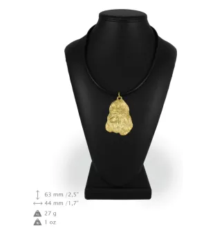 Poodle - Dog necklace, gold-plated pendant for dog fan, unique jewellery by Art-Dog brand