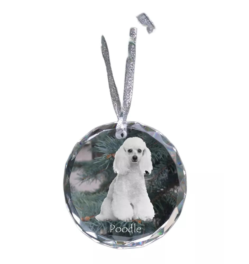 Pudel medal kryształowy z psem Art-Dog