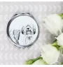 Berger polonais de plaine - miroir de poche avec chien, miroir personnalisé pour sac à main, miroir compact avec impression de la marque Art-Dog