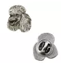 Pudel  - Versilberte Hundebrosche, elegante Anstecknadel, Jackenreversschmuck der Marke Art-Dog