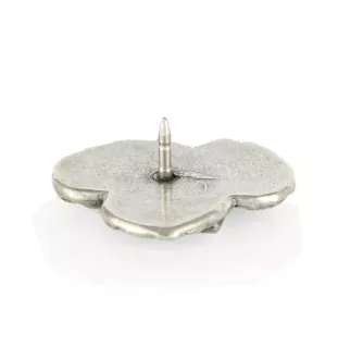 Pudel  - Versilberte Hundebrosche, elegante Anstecknadel, Jackenreversschmuck der Marke Art-Dog