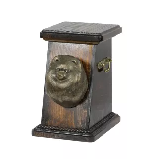 Poméranien, loulou de Poméranie, spitz nain - urne pour les cendres d'un chien, une urne élégante avec une statuette, une urne commémorative avec un buste de chien de la marque Art-Dog