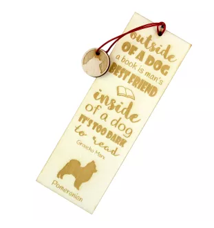 Pomeranian dog, Pom Dog, Dwarf Spitz - dog bookmark, personalized bookmark, gift for bookworm from Art-Dog brand