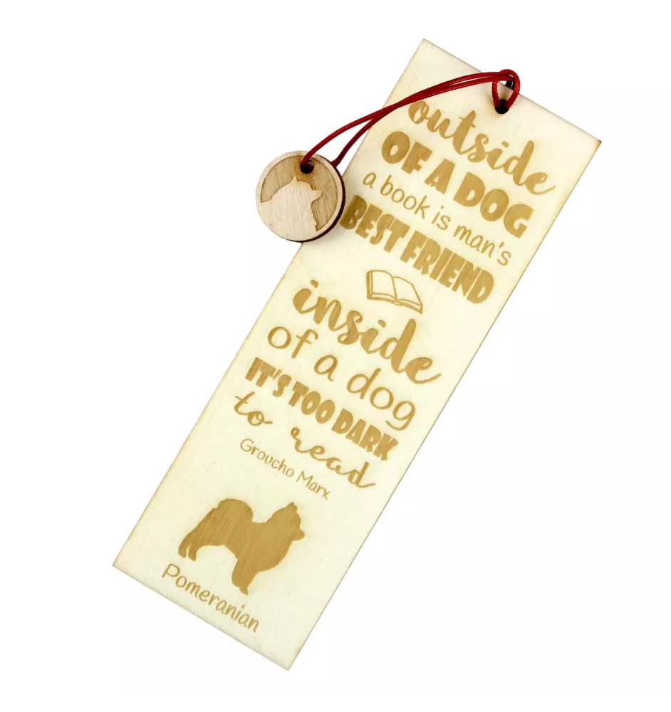 Pomeranian dog, Pom Dog, Dwarf Spitz - dog bookmark, personalized bookmark, gift for bookworm from Art-Dog brand
