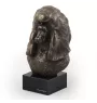 Caniche - Statue de chien, buste sur socle en pierre, sculpture, trophée pour exposition canine par la marque Art-Dog