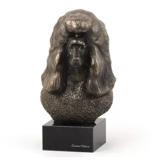 Poodle - Dog statue, bust on stone base, sculpture, trophy for dog show by Art-Dog brand