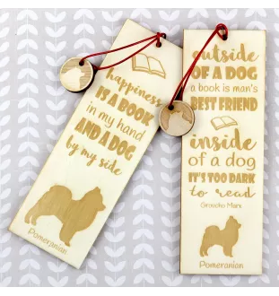 Pomeranian, Pommer, Pommerlo, Zwergspitz - Lesezeichen mit Hund, personalisiertes Lesezeichen, Geschenk für Bücherwurm von der Marke Art-Dog