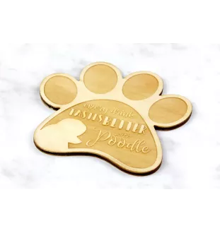 Pudel podkładka pod kubek ze sklejki Art-Dog