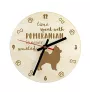 Pomeranian, Pommer, Pommerlo, Zwergspitz - Hundeuhr, Holzuhr, Wanduhr für Hundefreunde, Tisch- und Regaluhr, Art-Dog