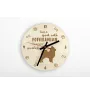 Pomeranian dog, Pom Dog, Dwarf Spitz - clock with a dog, wooden clock, wall clock for dog lovers, clock for desk and shelf, Art-Dog