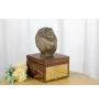 Pomeranian dog, Pom Dog, Dwarf Spitz - urn for dog ashes with a statuette, small urn for a dog, personalized urn with a bust of a dog by Art-Dog brand