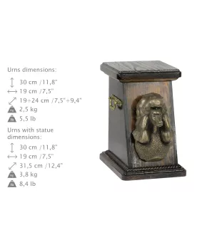 Pudel urna drewniana z psem Art-Dog