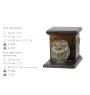 Poméranien, loulou de Poméranie, spitz nain - urne pour les cendres d'un chien avec une statuette, une urne élégante pour chien, une urne exceptionnelle avec un buste de chien de la marque Art-Dog