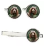Caniche - Boutons de manchette et cravate avec votre photo, accessoire de costume, bijoux pour hommes de la marque Art-Dog.