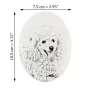Caniche - une plaque commémorative avec une photo de chien, une plaque funéraire avec une impression, une plaque ovale personnalisée de la marque Art-Dog