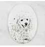 Caniche - une plaque commémorative avec une photo de chien, une plaque funéraire avec une impression, une plaque ovale personnalisée de la marque Art-Dog