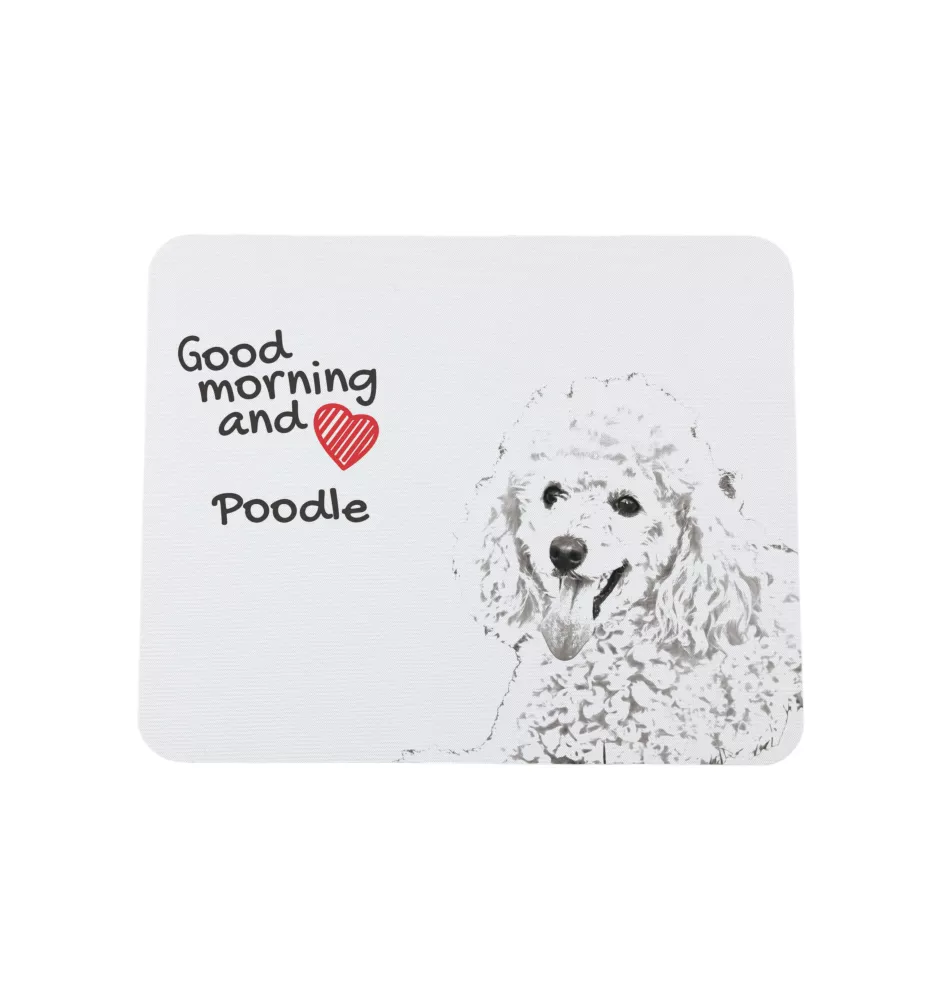 Poodle - mouse pad with print, personalized dog-themed mouse pad, unique gadget for an office worker by Art-Dog brand