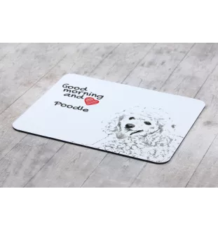 Poodle - mouse pad with print, personalized dog-themed mouse pad, unique gadget for an office worker by Art-Dog brand