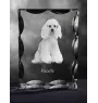 Pudel ramka kryształowa z psem Art-Dog