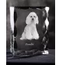 Pudel ramka kryształowa z psem Art-Dog
