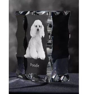 Pudel ramka kryształowa z psem Art-Dog