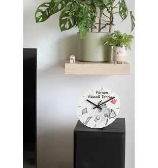 Poodle - wall clock with a dog, shelf clock with a print, personalized home decoration from the Art-Dog brand