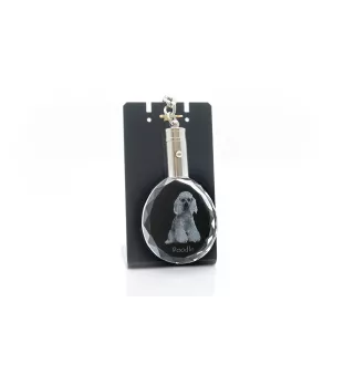 Poodle - pendant with a photo of a dog, crystal key ring in a gift box, a unique gift by Art-Dog