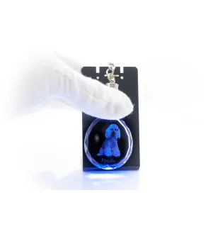 Poodle - pendant with a photo of a dog, crystal key ring in a gift box, a unique gift by Art-Dog
