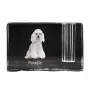 Pudel - Stifthalter, Kristallorganizer mit Hundefoto, einzigartige Schreibtischdekoration der Marke Art-Dog