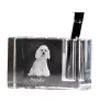 Caniche - Porte-stylos, organiseur en cristal avec photo de chien, décoration de bureau unique par la marque Art-Dog