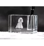 Pudel - Stifthalter, Kristallorganizer mit Hundefoto, einzigartige Schreibtischdekoration der Marke Art-Dog