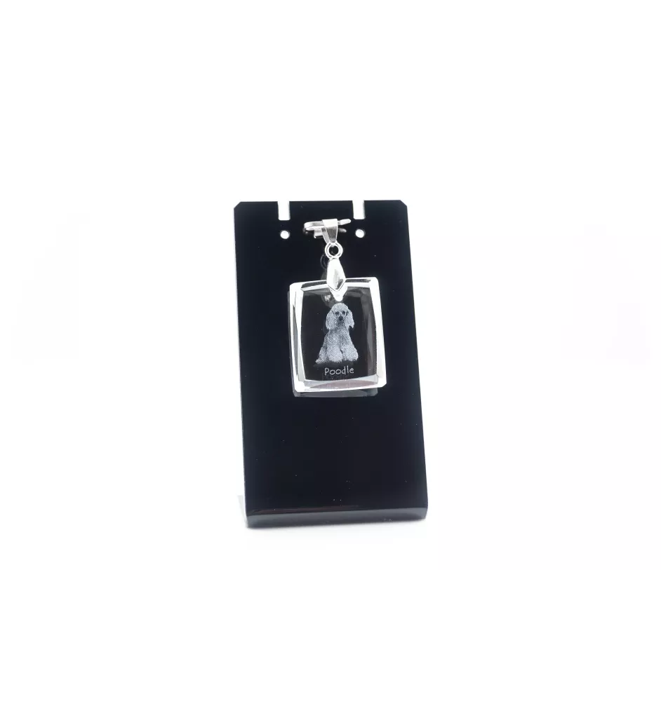 Caniche - Pendentif chien en cristal, collier photo, bijoux uniques par Art-Dog