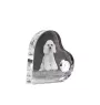 Caniche - horloge en cristal avec une photo de chien, horloge de table en forme de cœur, horloge debout personnalisée de la marque Art-Dog