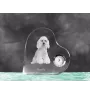 Caniche - horloge en cristal avec une photo de chien, horloge de table en forme de cœur, horloge debout personnalisée de la marque Art-Dog