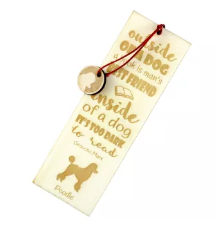 Pudel - Lesezeichen mit Hund, personalisiertes Lesezeichen, Geschenk für Bücherwurm von der Marke Art-Dog