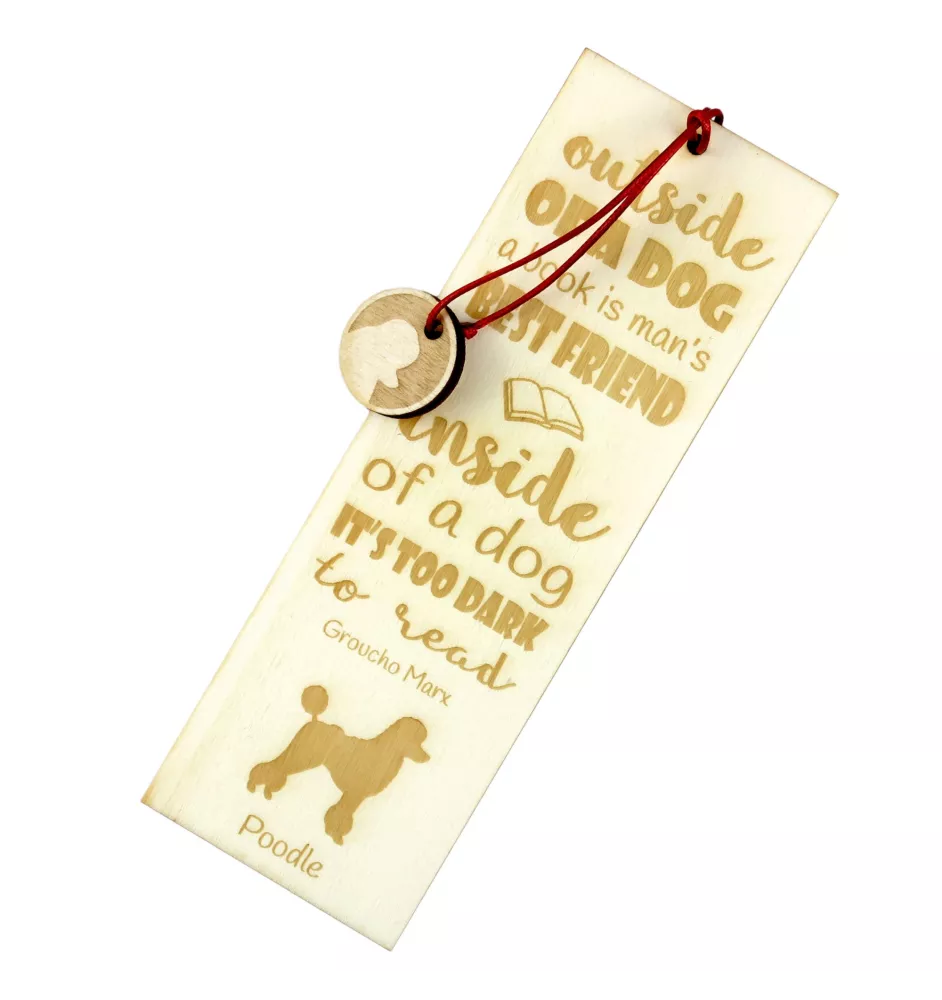 Caniche - marque-page pour livre avec chien, marque-page personnalisé, cadeau pour les amateurs de livres de la marque Art-Dog