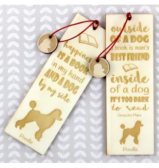Caniche - marque-page pour livre avec chien, marque-page personnalisé, cadeau pour les amateurs de livres de la marque Art-Dog