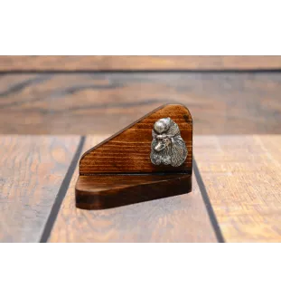 Pudel - Holzkerzenhalter mit Hund, Teelichthalter, Gedenkstätte für den Hund der Marke Art-Dog