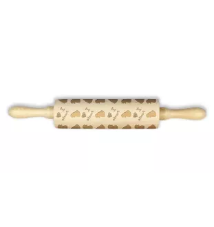 Poodle - patterned rolling pin with a dog, rolling pin for dough and ceramics, a gift for a pastry chef from the Art-Dog brand