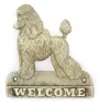 Pudel - Türschild mit Hund, messingfarbenes Willkommensschild, einzigartiges Schild mit der Aufschrift Welcome von der Marke Art-Dog